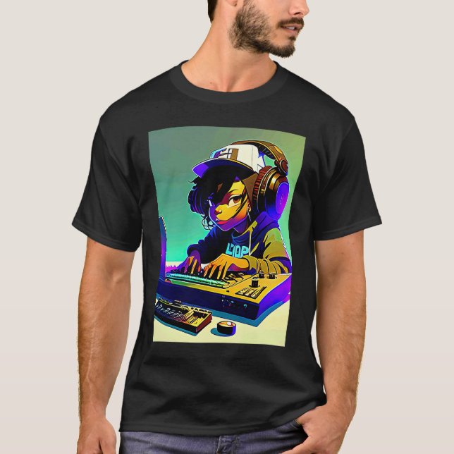 Camiseta Lo fi hip hop chillhop chill beats aesthetics  71 (Anverso)