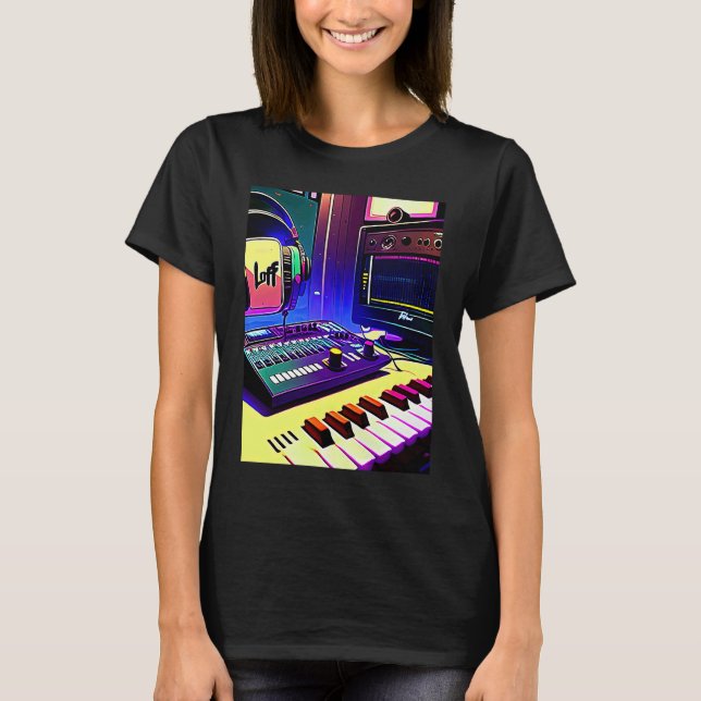 Camiseta Lo fi hip hop chillhop chill beats aesthetics  84 (Anverso)