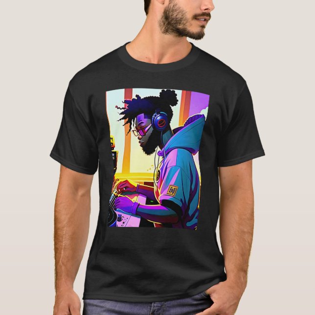 Camiseta Lo fi hip hop chillhop chill beats aesthetics  9 (Anverso)