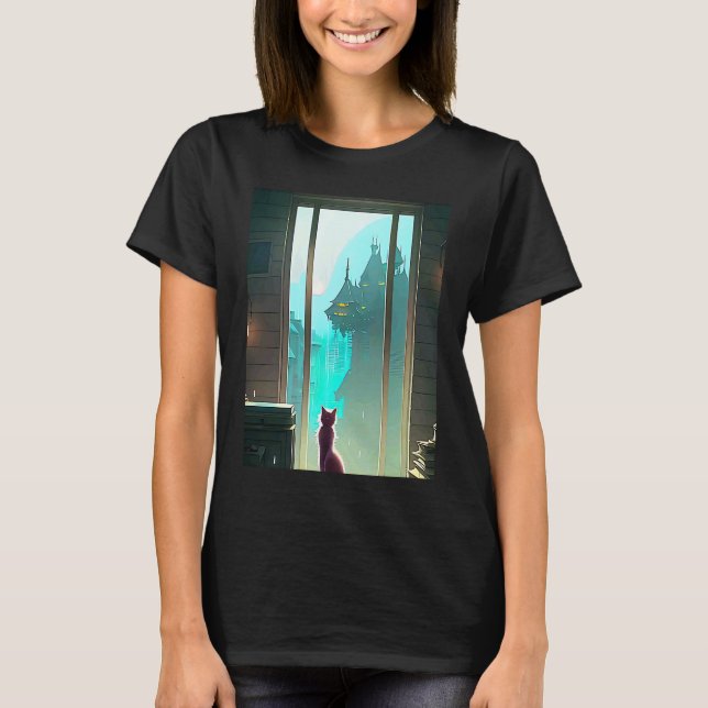 Camiseta Lo fi hip hop chillhop chill beats aesthetics cat  (Anverso)