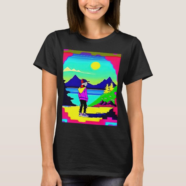 Camiseta Lo fi hip hop chillhop chill beats estética lofi (Anverso)