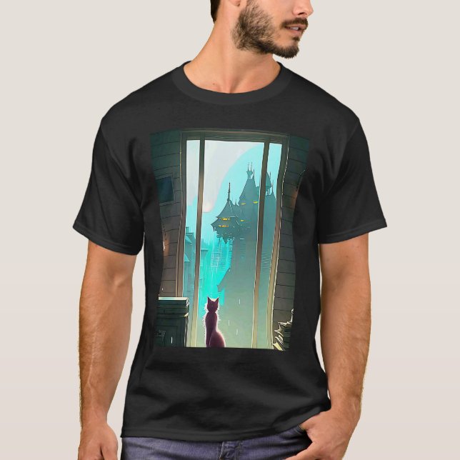 Camiseta Lo fi hip hop chillhop chill beats estético cat (Anverso)