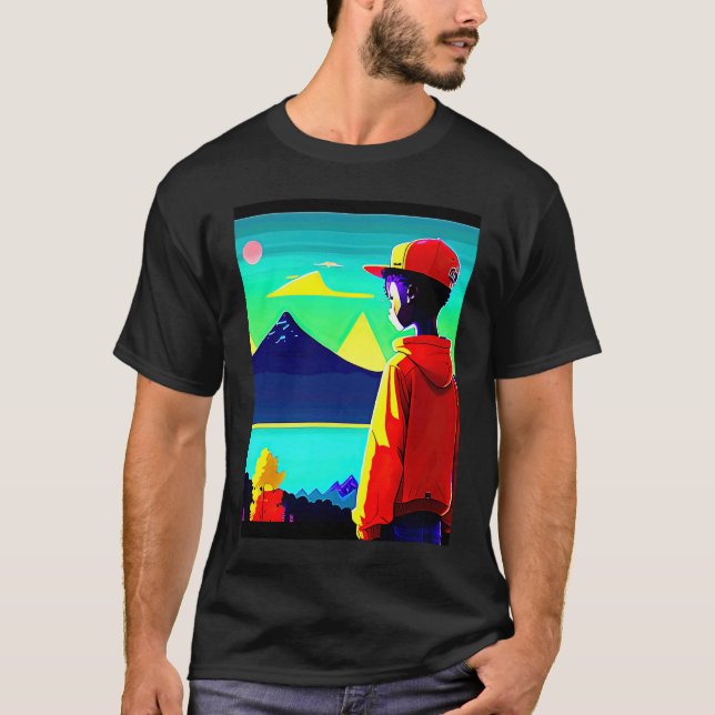 Camiseta Lo fi hip hop chillhop chill beats lofi aesthetics (Anverso)