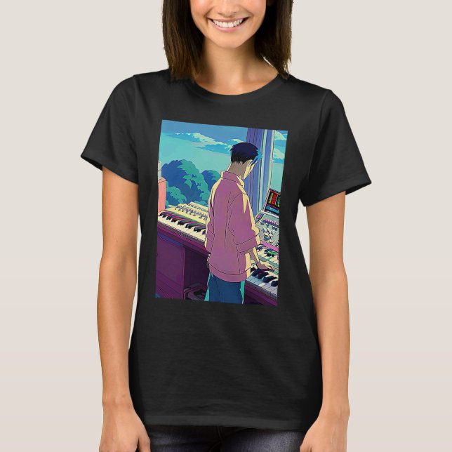 Camiseta Lo fi hip hop chillhop chill beats lofi aesthetics (Anverso)