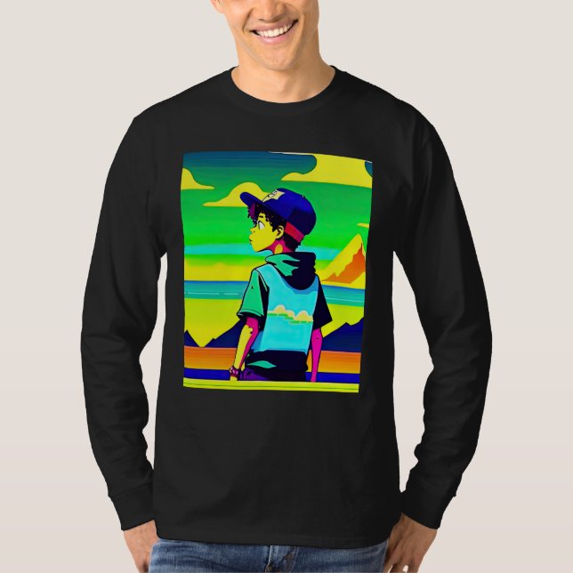 Camiseta Lo fi hip hop chillhop chill beats lofi aesthetics (Anverso)