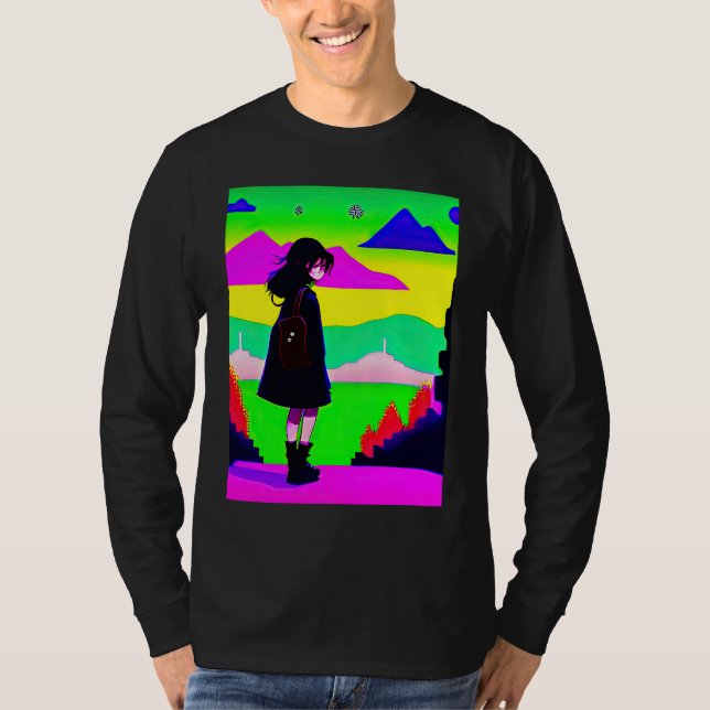 Camiseta Lo fi hip hop chillhop chill beats lofi aesthetics (Anverso)