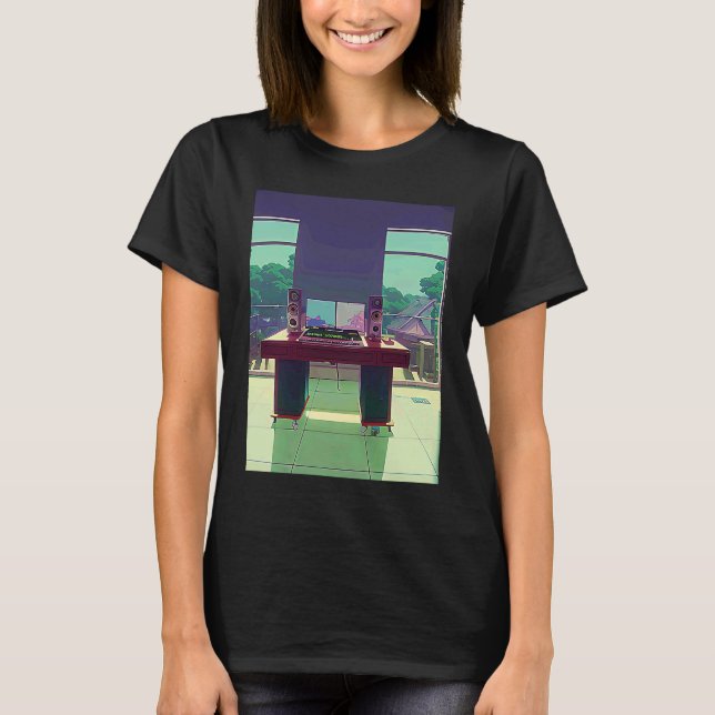 Camiseta Lo fi hip hop chillhop chill beats lofi aesthetics (Anverso)