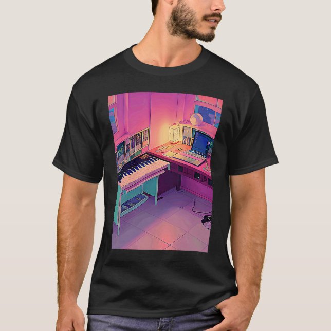 Camiseta Lo fi hip hop chillhop chill beats lofi aesthetics (Anverso)