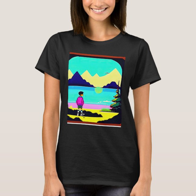 Camiseta Lo fi hip hop chillhop chill beats lofi aesthetics (Anverso)