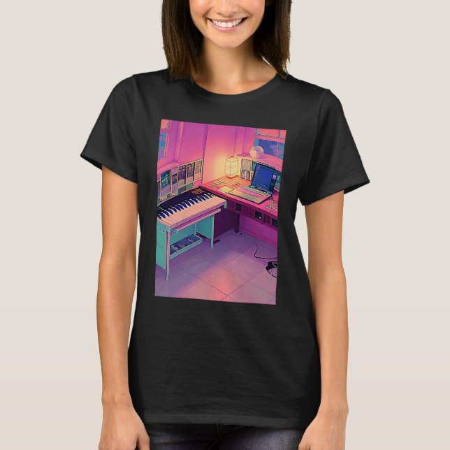 Camiseta Lo fi hip hop chillhop chill beats lofi aesthetics (Anverso)