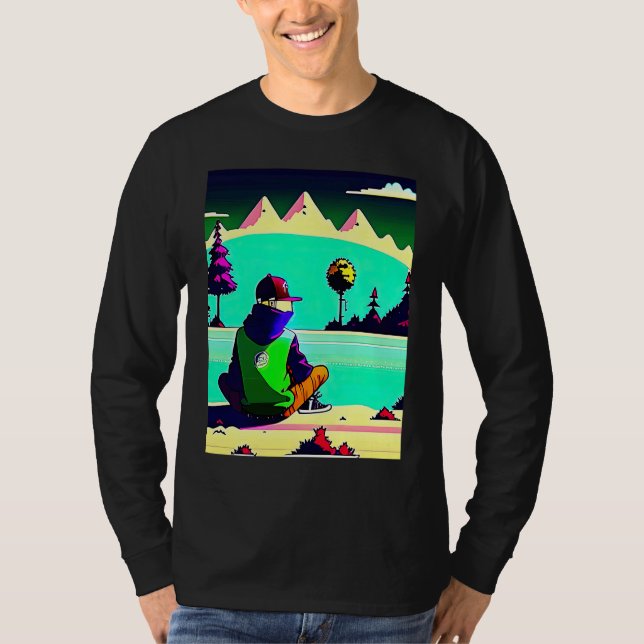 Camiseta Lo fi hip hop chillhop chill beats lofi aesthetics (Anverso)