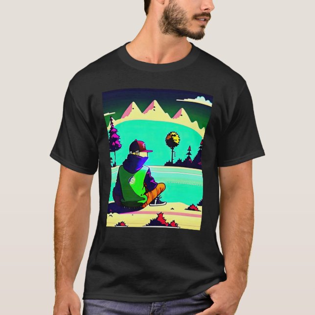 Camiseta Lo fi hip hop chillhop chill beats lofi aesthetics (Anverso)