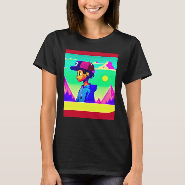 Camiseta Lo fi hip hop chillhop chill beats lofi aesthetics (Anverso)