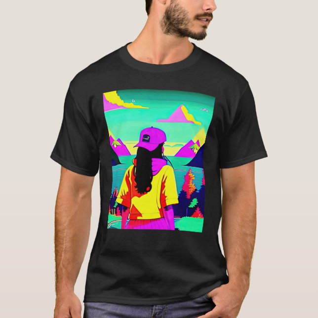 Camiseta Lo fi hip hop chillhop chill beats lofi aesthetics (Anverso)