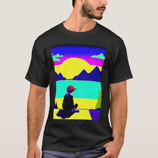 Camiseta Lo fi hip hop chillhop chill beats lofi aesthetics (Anverso)