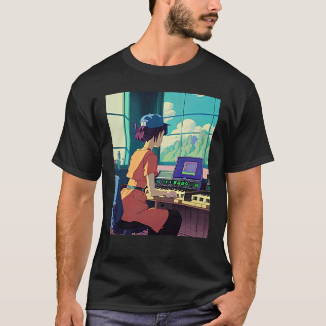 Camiseta Lo fi hip hop chillhop chill beats lofi aesthetics (Anverso)