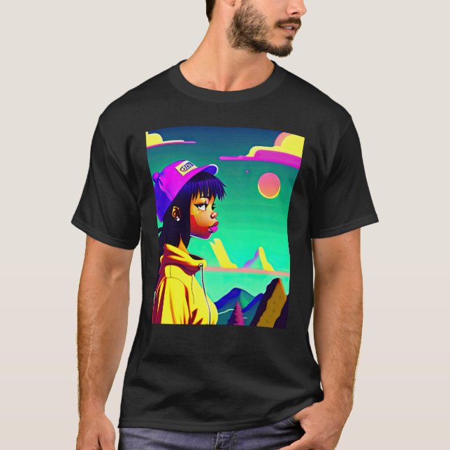 Camiseta Lo fi hip hop chillhop chill beats lofi aesthetics (Anverso)