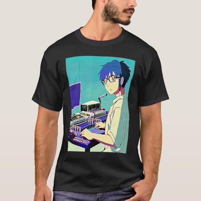 Camiseta Lo fi hip hop chillhop chill beats lofi aesthetics (Anverso)