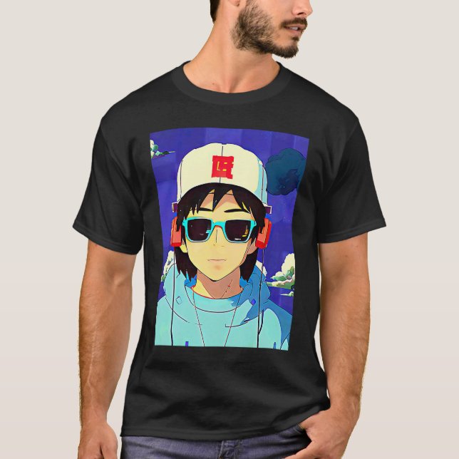 Camiseta Lo fi hip hop chillhop chill beats lofi aesthetics (Anverso)