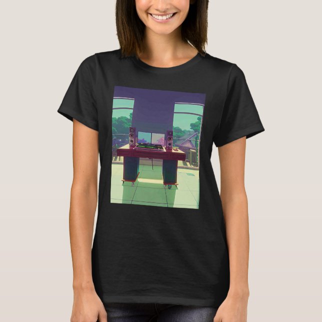 Camiseta Lo fi hip hop chillhop chill beats lofi aesthetics (Anverso)
