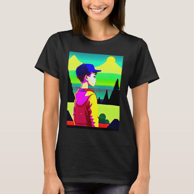 Camiseta Lo fi hip hop chillhop chill beats lofi aesthetics (Anverso)