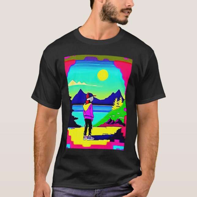 Camiseta Lo fi hip hop chillhop chill beats lofi aesthetics (Anverso)