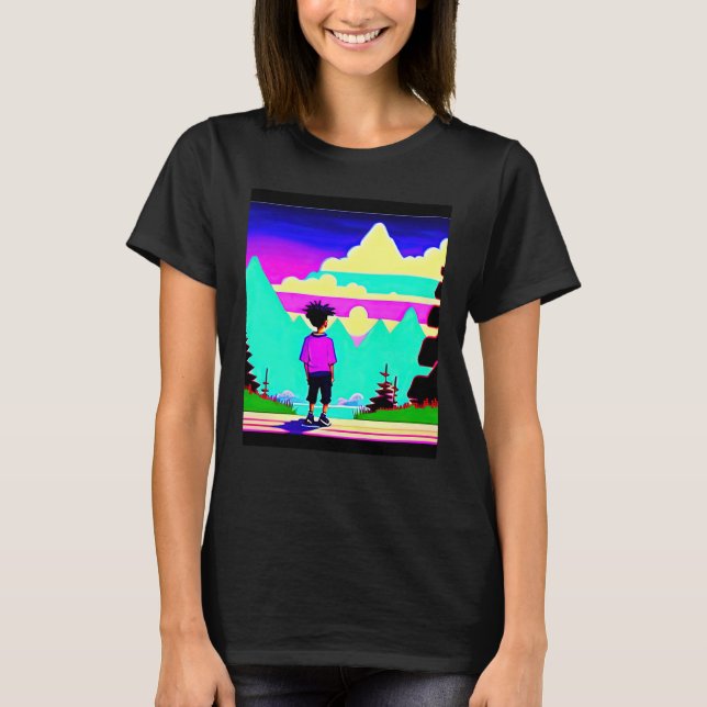 Camiseta Lo fi hip hop chillhop chill beats lofi aesthetics (Anverso)