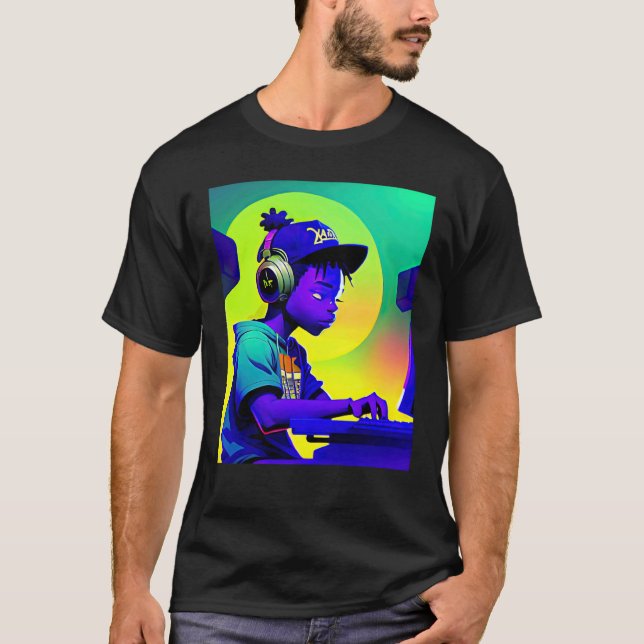 Camiseta Lo fi hip hop chillhop chill beats lofi aesthetics (Anverso)