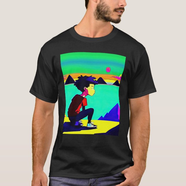 Camiseta Lo fi hip hop chillhop chill beats lofi aesthetics (Anverso)