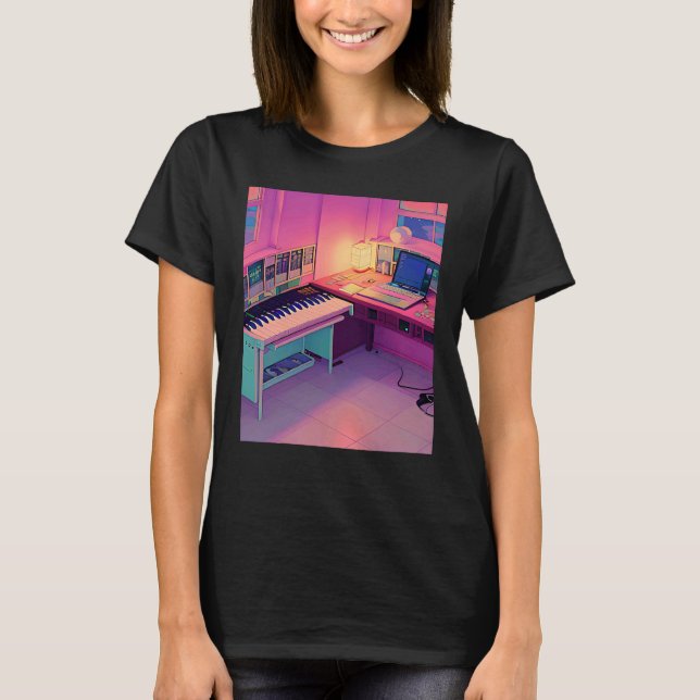 Camiseta Lo fi hip hop chillhop chill beats lofi aesthetics (Anverso)