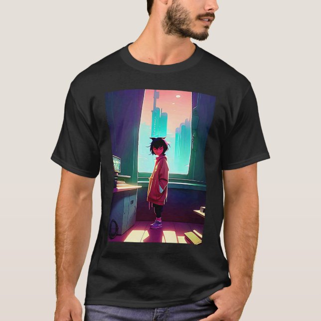 Camiseta Lo fi hip hop chillhop chill beats lofi aesthetics (Anverso)