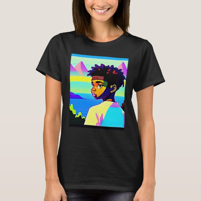 Camiseta Lo fi hip hop chillhop chill beats lofi aesthetics (Anverso)