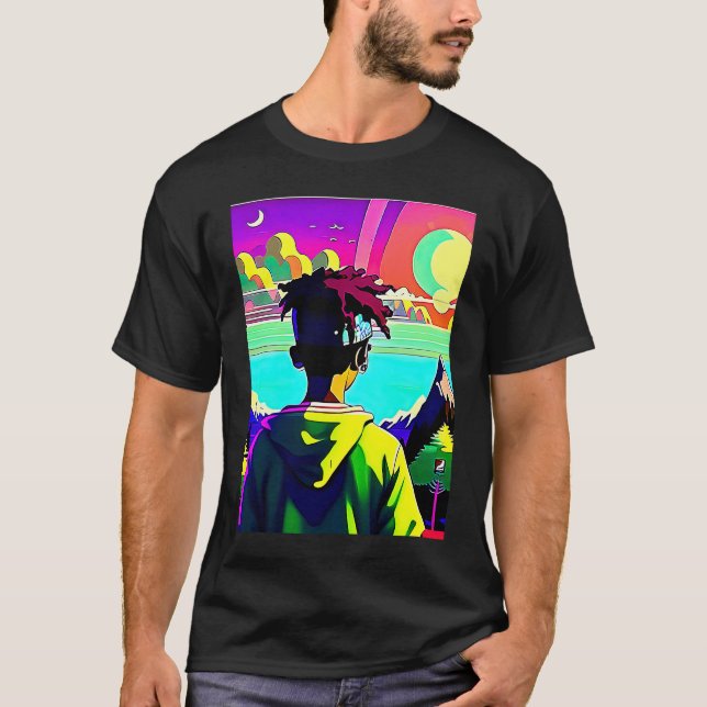 Camiseta Lo fi hip hop chillhop chill beats lofi aesthetics (Anverso)