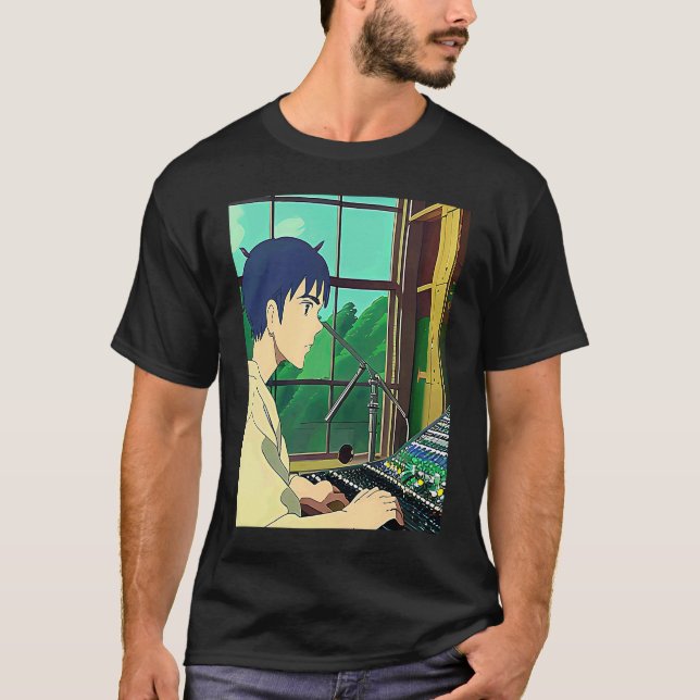 Camiseta Lo fi hip hop chillhop chill beats lofi aesthetics (Anverso)