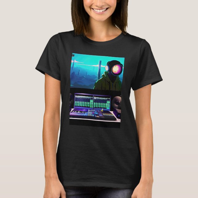 Camiseta Lo fi hip hop chillhop chill beats lofi aesthetics (Anverso)