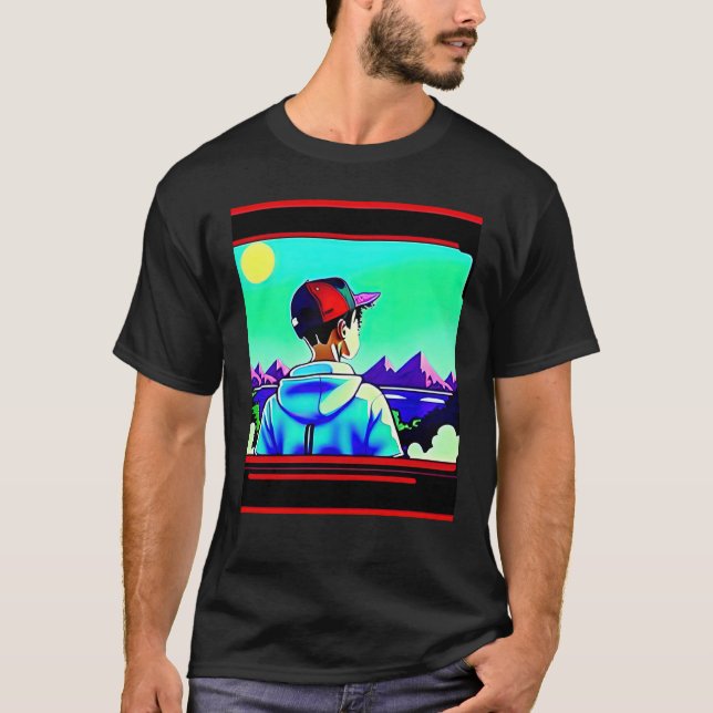 Camiseta Lo fi hip hop chillhop chill beats lofi aesthetics (Anverso)