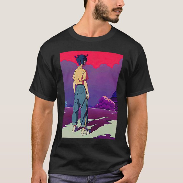 Camiseta Lo fi hip hop chillhop chill beats lofi aesthetics (Anverso)