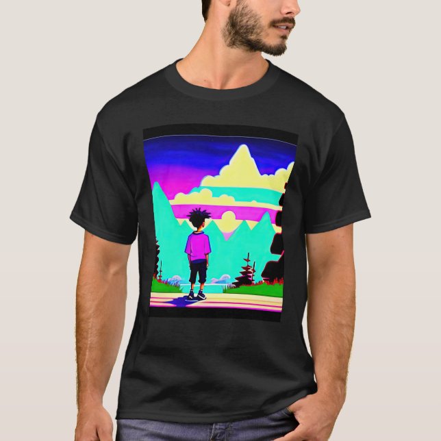 Camiseta Lo fi hip hop chillhop chill beats lofi aesthetics (Anverso)