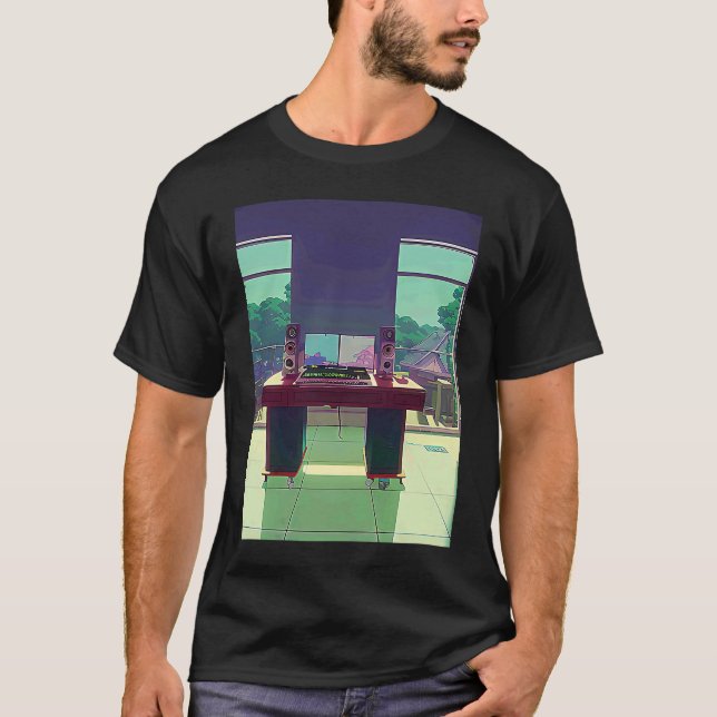 Camiseta Lo fi hip hop chillhop chill beats lofi aesthetics (Anverso)
