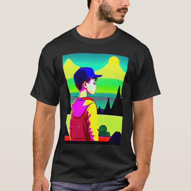 Camiseta Lo fi hip hop chillhop chill beats lofi aesthetics (Anverso)