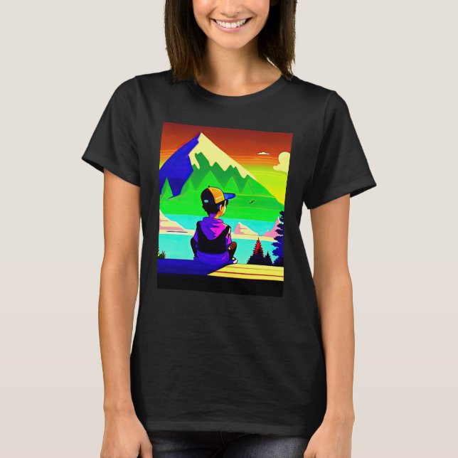Camiseta Lo fi hip hop chillhop chill beats lofi aesthetics (Anverso)