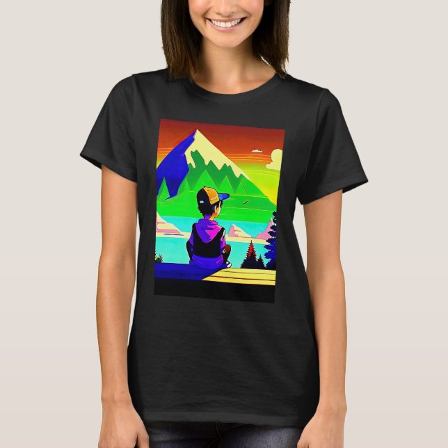 Camiseta Lo fi hip hop chillhop chill beats lofi aesthetics (Anverso)