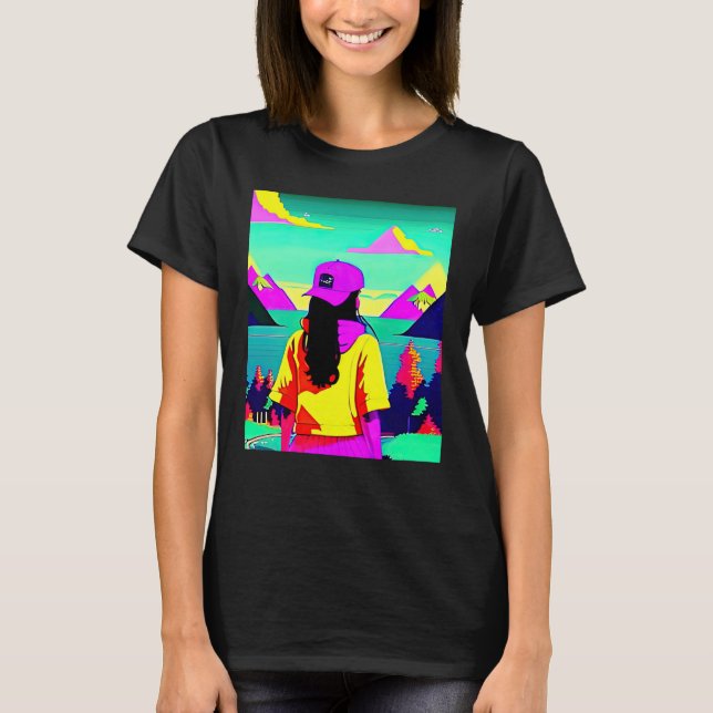 Camiseta Lo fi hip hop chillhop chill beats lofi aesthetics (Anverso)