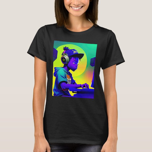Camiseta Lo fi hip hop chillhop chill beats lofi aesthetics (Anverso)