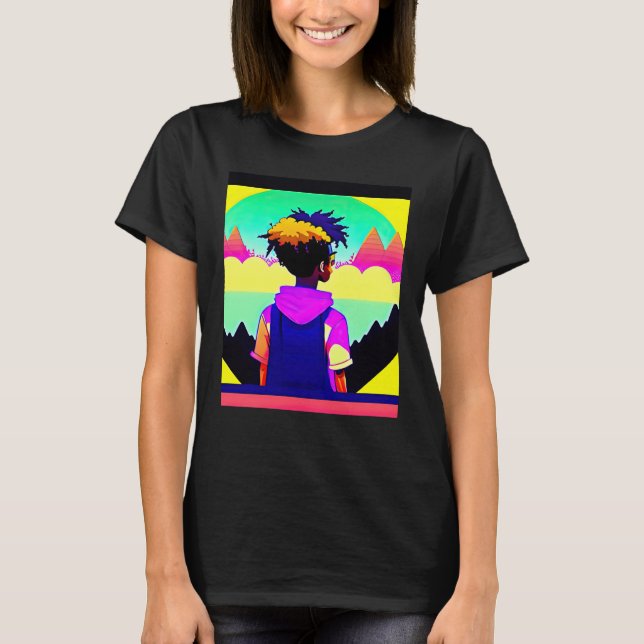 Camiseta Lo fi hip hop chillhop chill beats lofi aesthetics (Anverso)