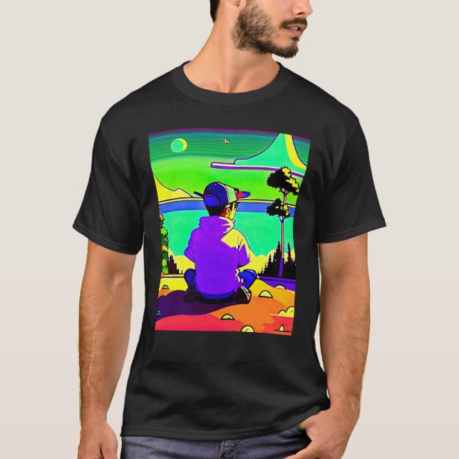 Camiseta Lo fi hip hop chillhop chill beats lofi aesthetics (Anverso)