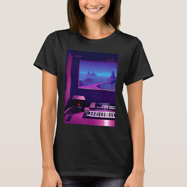 Camiseta Lo fi hip hop chillhop chill beats studio aestheti (Anverso)