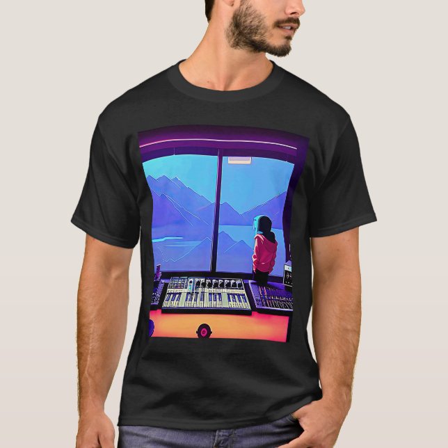 Camiseta Lo fi hip hop chillhop chill beats studio aestheti (Anverso)