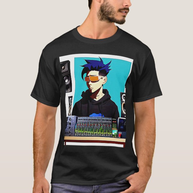Camiseta Lo fi hip hop chillhop chill beats studio aestheti (Anverso)