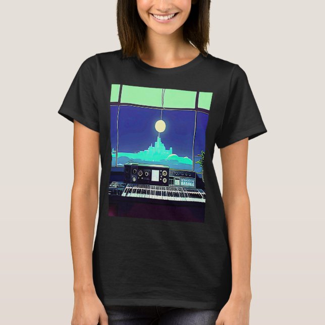 Camiseta Lo fi hip hop chillhop chill beats studio aestheti (Anverso)